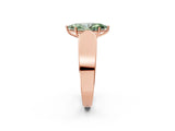 Rose gold Fancy Green Marquise Cut Diamond Channel Set Solitaire Ring with Four-Prong Setting_38