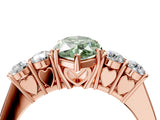 Rose gold Fancy Green Marquise  Cut Diamond Five-Stone Prong Set White Gold Ring_36