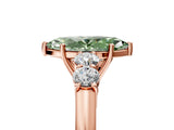 Rose gold Fancy Green Marquise  Cut Diamond Five-Stone Prong Set White Gold Ring_37