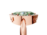 Rose gold Fancy Green Marquise  Cut Diamond Halo Engagement Ring with Split Shank and Four-Prong Setting_110