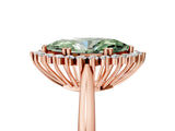 Rose gold Fancy Green Marquise  Cut Diamond Halo Ring with Solitaire Band and Prong Setting_57