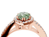 Rose gold Fancy Green Marquise Cut Diamond Halo Split Shank Engagement Ring_64