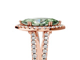 Rose gold Fancy Green Marquise Cut Diamond Halo Split Shank Engagement Ring_65