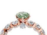 Rose gold Fancy Green Marquise Cut Diamond Side Stone Engagement Ring with Four-Prong Setting_52