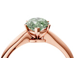 Rose gold Fancy Green Marquise Cut Diamond Solitaire Engagement Ring with Classic Band and Four-Prong Setting_40