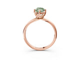Rose gold Fancy Green Marquise Cut Diamond Solitaire Engagement Ring with Four-Prong Setting and Classic Band_23