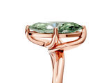 Rose gold Fancy Green Marquise Cut Diamond Solitaire Engagement Ring with Four-Prong Setting and Classic Band_25