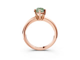 Rose gold Fancy Green Marquise Cut Diamond Solitaire Engagement Ring with Round Band and Four-Prong Setting_198