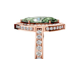 Rose gold Fancy Green Marquise  Cut Halo Pave Split Shank Prong Setting Ring_38