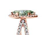 Rose gold Fancy Green Marquise  Cut Halo Split Shank Pave Set Ring_67