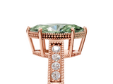 Rose gold Fancy Green Marquise  Cut Milgrain Channel Set Engagement Ring with Solitaire Prong Setting_76