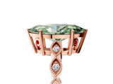 Rose gold Fancy Green Marquise Cut Solitaire Diamond Ring with Infinity Twist Band and Four-Prong Setting_29