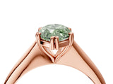 Rose gold Fancy Green Marquise Cut Solitaire Diamond Ring with Six-Prong Setting and Classic Band_16