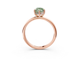 Rose gold Fancy Green Marquise  Cut Solitaire Engagement Ring with Four-Prong Setting and Classic Band_23