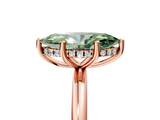 Rose gold Fancy Green Marquise  Cut Solitaire Engagement Ring with Four-Prong Setting and Classic Band_25