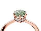 Rose gold Fancy Green Marquise  Cut Solitaire Engagement Ring with Four-Prong Setting on a Classic Band_53
