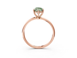 Rose gold Fancy Green Marquise  Cut Solitaire Engagement Ring with Thin Band and Four-Prong Setting_6