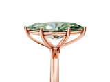 Rose gold Fancy Green Marquise  Cut Solitaire Engagement Ring with Thin Band and Four-Prong Setting_8