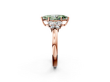 Rose gold Fancy Green Marquise  Cut Solitaire Floral Diamond Ring with Four-Prong Setting_55