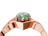 Rose gold Fancy Green Marquise Cut Solitaire Intertwined Band Prong Setting Ring_10