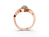 Rose gold Fancy Green Marquise Cut Solitaire Intertwined Band Prong Setting Ring_9