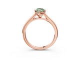 Rose gold Fancy Green Marquise  Cut Solitaire Ring with Cathedral Band and Four-Prong Setting_68