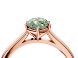 Rose gold Fancy Green Marquise  Cut Solitaire Ring with Cathedral Band and Four-Prong Setting_69