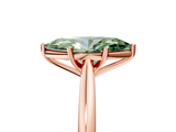 Rose gold Fancy Green Marquise  Cut Solitaire Ring with Cathedral Band and Four-Prong Setting_70