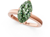 Rose gold Fancy Green Marquise  Cut Solitaire Ring with Four-Prong Setting and Classic Band_43
