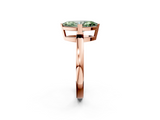 Rose gold Fancy Green Marquise  Cut Solitaire Ring with Four-Prong Setting and Classic Band_44