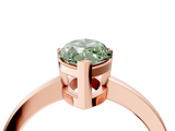 Rose gold Fancy Green Marquise  Cut Solitaire Ring with Four-Prong Setting and Classic Band_46