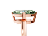 Rose gold Fancy Green Marquise  Cut Solitaire Ring with Four-Prong Setting and Classic Band_47