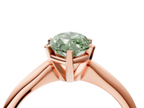 Rose gold Fancy Green Marquise  Cut Solitaire Ring with Four-Prong Setting on a Classic Band_92