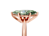 Rose gold Fancy Green Marquise  Cut Solitaire Ring with Four-Prong Setting on a Classic Band_93