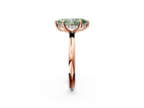 Rose gold Fancy Green Marquise  Cut Solitaire Ring with Thin Band and Four-Prong Setting_18
