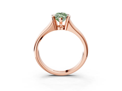 Rose gold Fancy Green Marquise Cut Solitaire Tension Set Diamond Ring with Split Shank Band_3