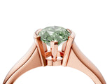 Rose gold Fancy Green Marquise Cut Solitaire Tension Set Diamond Ring with Split Shank Band_4