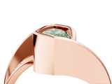 Rose gold Fancy Green Marquise Cut Solitaire Tension-Set Diamond Split Shank Ring_4
