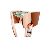 Rose gold Fancy Green Marquise Cut Solitaire Tension-Set Diamond Split Shank Ring_5