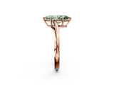 Rose gold Fancy Green Marquise  Cut Solitaire Twist Band Ring with Four-Prong Setting_22