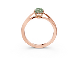 Rose gold Fancy Green Marquise  Cut Solitaire Twist Band Ring with Four-Prong Setting_23