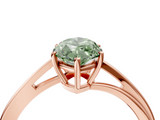 Rose gold Fancy Green Marquise  Cut Solitaire Twist Band Ring with Four-Prong Setting_24