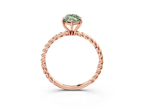 Rose gold Fancy Green Marquise Cut Solitaire Twisted Band 4-Prong Ring_3