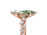 Rose gold Fancy Green Marquise  Diamond Cluster Prong-Set Solitaire Ring_60