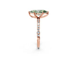 Rose gold Fancy Green Marquise  Diamond Pavé Band with Six-Prong Setting_29