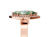 Rose gold Fancy Green Marquise  Halo Pave Split Shank Prong Setting Ring_31