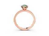 Rose gold Fancy Green Marquise  Milgrain Pave Diamond Engagement Ring with Four-Prong Setting_158