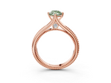 Rose gold Fancy Green Marquise  Solitaire Beaded Band Six-Prong Setting_3