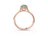 Rose gold Fancy Green Marquise  Solitaire Cathedral Diamond Ring with Six-Prong Setting_20