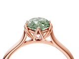 Rose gold Fancy Green Marquise  Solitaire Cathedral Diamond Ring with Six-Prong Setting_21